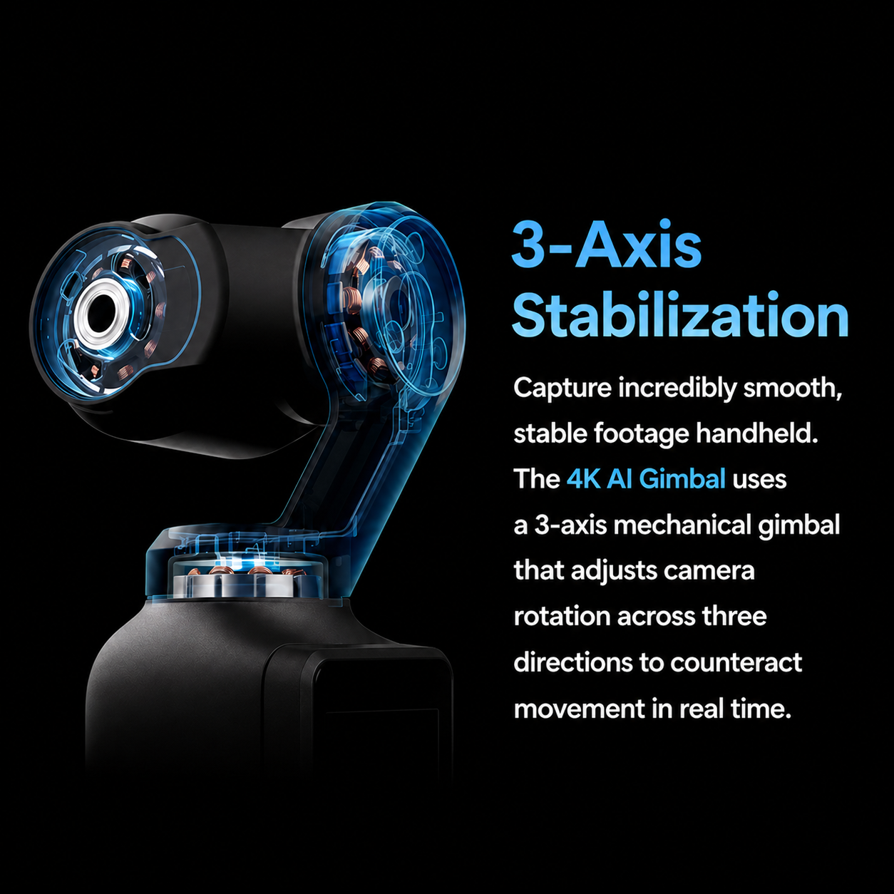 FlowTechy™ 4K AI Gimbal Camera